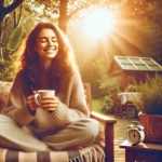 НЕДЕЛЯ БЕЗ СТРЕССА dall·e-2025-03-23-09.42.28-a-peaceful-and-happy-person-enjoying-a-stress-free-week.-the-person-is-sitting-in-a-cozy-outdoor-setting-surrounded-by-nature-with-soft-sunlight-filt